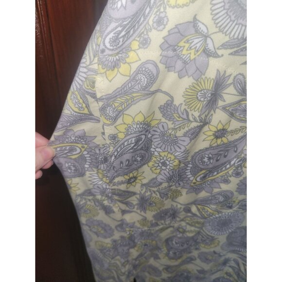 secret Treasures Womens Floral Lace Trim Nightgown Size L Yellow & Gray - Picture 4 of 8